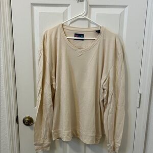 Men's Cream V-Neck Sweater